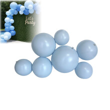 Kit d'arche de ballons gonflables réutilisables (7 pièces, gris) – Décoration de fête en PVC avec élastique, installation rapide pour