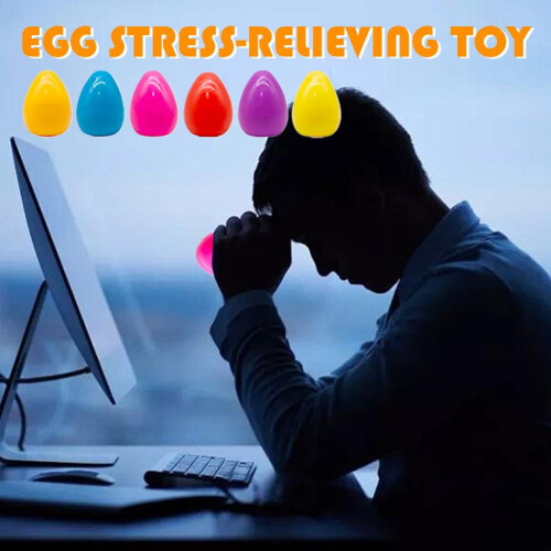 Egg Stress-Relieving Toy, Easter Essential, Festive Eggs, Randomly Colored Egg 1