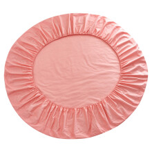 Drap-housse rond 200 x 200 cm, bonnet de 25 cm de profondeur, coloris uni, léger et respirant, infroissable, lavable en machine