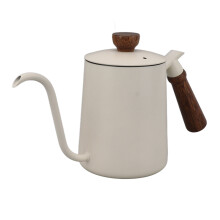 600 ml Kaffeekessel mit Gänsehals 14  26,5 cm Weiß
