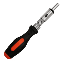 Professional Red-Grip Ratchet Screwdriver - 180 Adjustable Head for Tight Spaces
