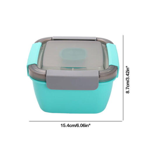 Boîte à bento double couche étanche - Plastique compatible micro-ondes, 1