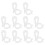Small Lamp Hook Plastic 100Pcs 0.94X0.59X0.24In 3