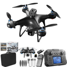 1080P-drone met borstelloze motor, hoogtebehoud en obstakeldetectie – RC-quadcopter met schermafstandsbediening, coole verlichting en geheugenkaart