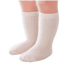 Calzini al ginocchio per neonati e bambini, calzini tubolari per neonati e bambini piccoli, calzini lunghi per gattonare sul pavimento, bianchi, 1-2
