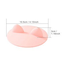 Couvercle de tasse Bizhua à oreilles de chat mignonnes – Anti-poussière, non toxique, en silicone de qualité alimentaire, étanche à l'air et