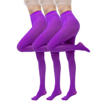 Black Tights for Women, 3PC Large Size, Solid Color Stockings – Compatible with Christmas Party Wear