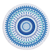 Microfiber Round Beach Towel Geometric Print 150cm