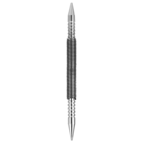 Steel Spring Nail Punch Set Silver Plated 6 pcs