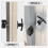 Metal Barn Door Handle Lock Set with Key 6