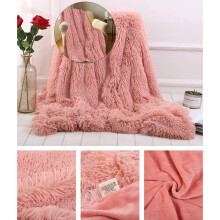 Faux Fur Blankets Queen Size, Soft Fuzzy Fluffy Blanket, Warm Thick Sherpa Long Hair Shag Lightweight Cozy Throw for Bedroom Sofa Couch
