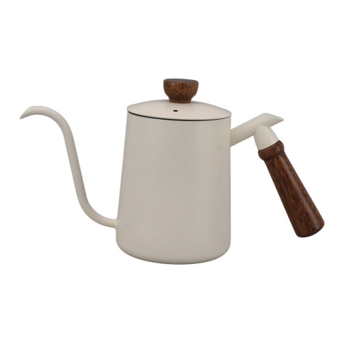 600 ml Kaffeekessel mit Gänsehals 14  26,5 cm Weiß 2