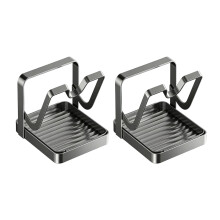 2 stuks dekselhouders voor pannen op het aanrecht met lepelhouder, 1 dekselorganizer om kookgerei bij de hand te houden en de keuken netjes te houden.