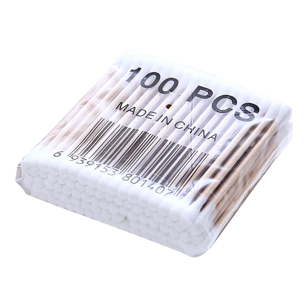 Wooden Cotton Swabs Double-Tipped 7.5cm 100PCS