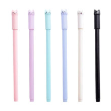 Cute Cat Gel Pens 0.5mm, 6pcs, smooth writing, under $10 — compatible with standard refills