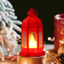 AuroraX Small Christmas Lantern Lights, Fairy White LED Starry Lights, Battery Operated, Indoor/Outdoor Warm Xmas Decor, Compatible with AuroraX