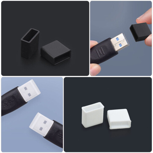 30 Pcs Safety Outlet Plug Covers USB Charging Port Protector Block Dust 1