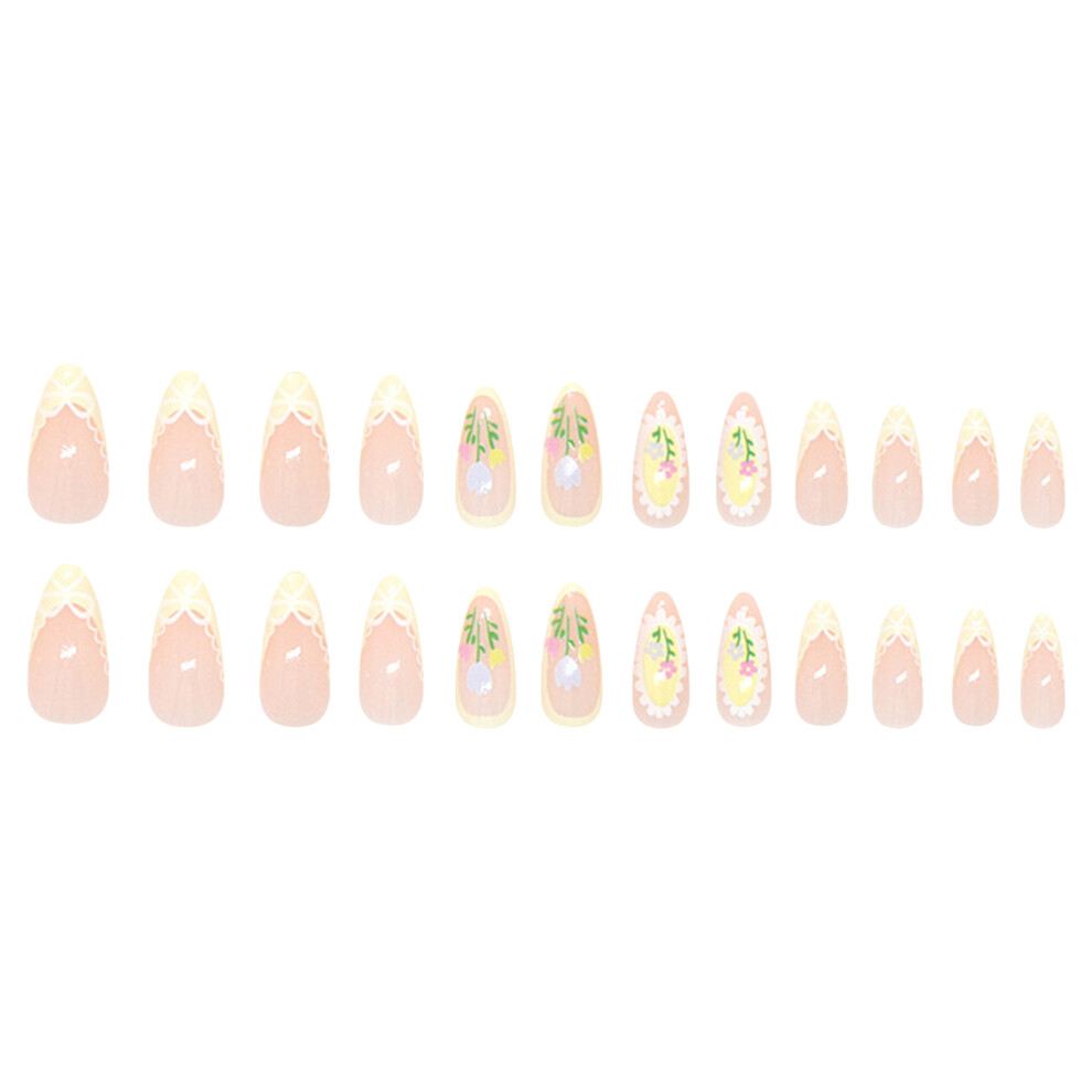 Roc-Electron Milk Yolk Press-On Nails - Chip-Proof Fake Nails