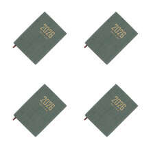 4Stk A5 Notizbuch Planer Olive Grün PU Organizer Für Tägliche Planung