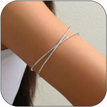 Upper Arm Cuff for Women Minimalist Adjustable Arm Band Gold Silver Arm Cuff Multi-Layer Arm Bracelet Upper Arm Jewelry