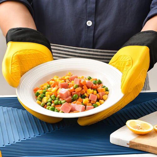 Silicone Oven Mitts Heat Resistant 2-Pack 2