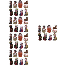 5Sets Resin Weihnachtsfiguren Bunt Kleine Jesus- Für