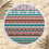 Microfiber Round Beach Towel Geometric Print 150cm 3