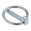 Heavy Duty Lynch Pin with Ring Round Linch Pins Lock Clips Silver 2