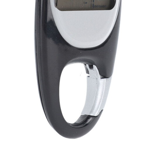 Multifunctional Black Walking Pedometer 210mAh Clip-On Step Counter 1