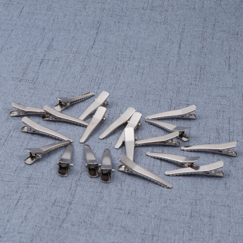 Duckbill Hair Clips Silver 80 Pcs 2