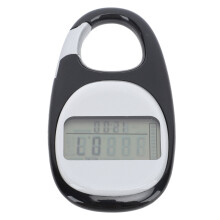 Multifunctional Black Walking Pedometer 210mAh Clip-On Step Counter