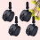 Conjunto de 4 rodízios giratórios universais de 2 polegadas, 360, resistentes, para cadeiras, camas e móveis – Compatível com X38 6