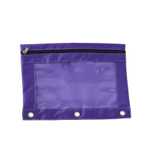 2-Pack Oxford Cloth Pencil Cases, 3-Hole Zipper Binder Bags, Large Capacity Durable Organizer for Office & School Supplies