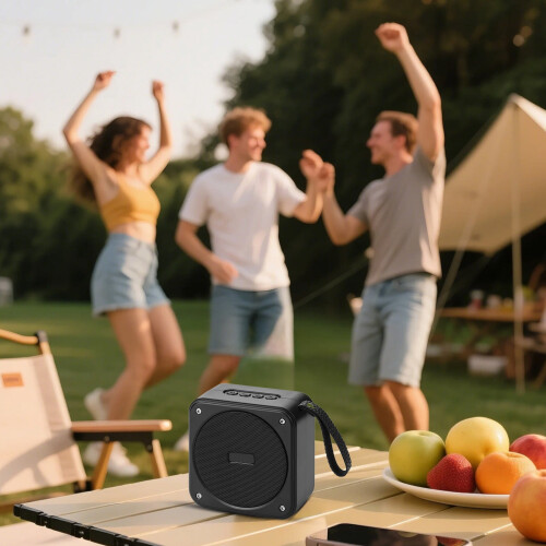 Boxă Bluetooth portabilă cu bas și rezistență la apă IPX5 1
