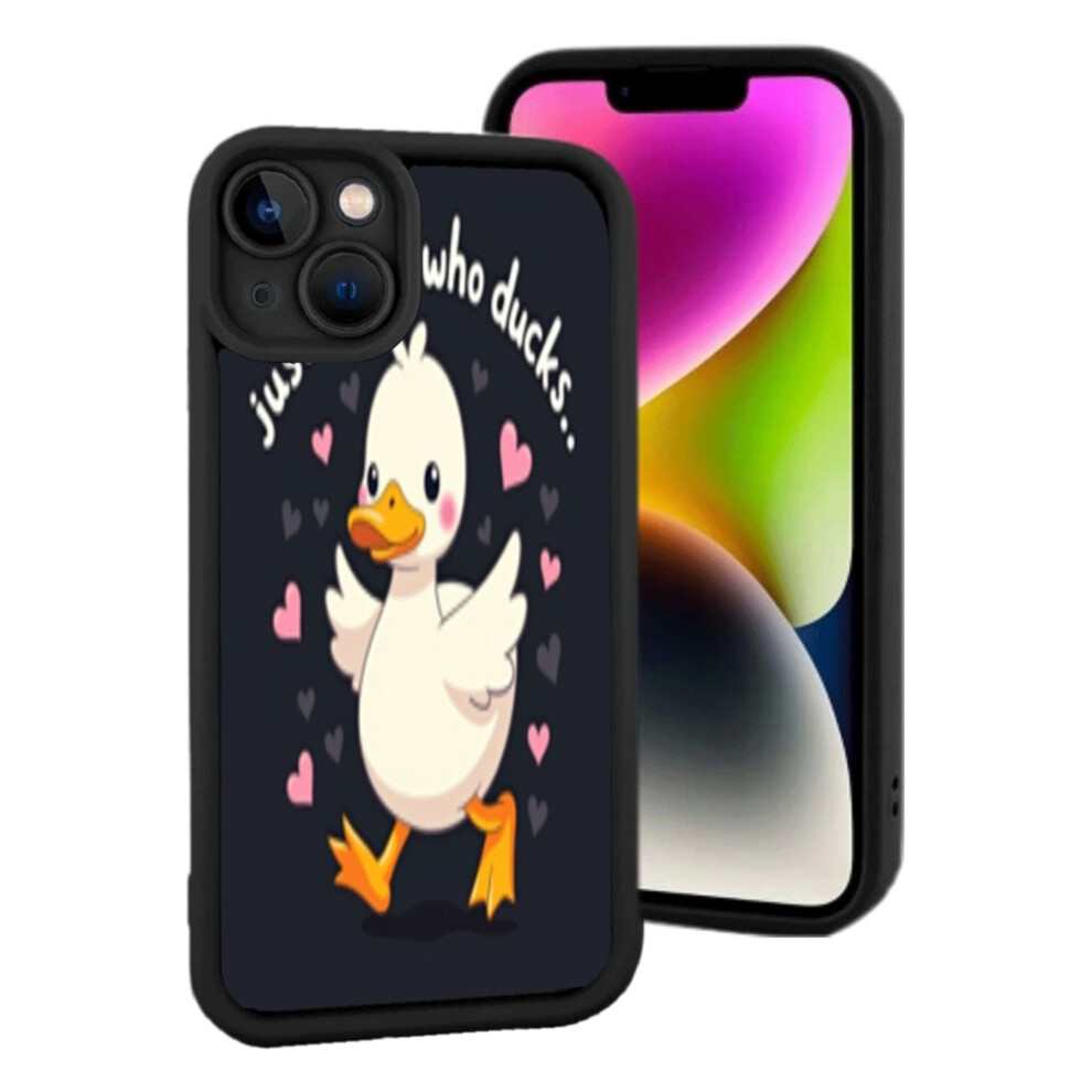 Iphone 15 Phone Case Lightweight Cartoon Duck Design Pink 9341593024891