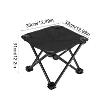 Portable Airplane Travel Foot Rest, Folding Camping Stool, Under Desk Foot Rest at Work for Long Flight, Home and Office Outdoor Hiking Fishing Black