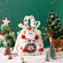 Sac cadeau de Noël, boîte cadeau de la veille de Noël, sac cadeau en velours, emballage de Noël, décoration de Noël