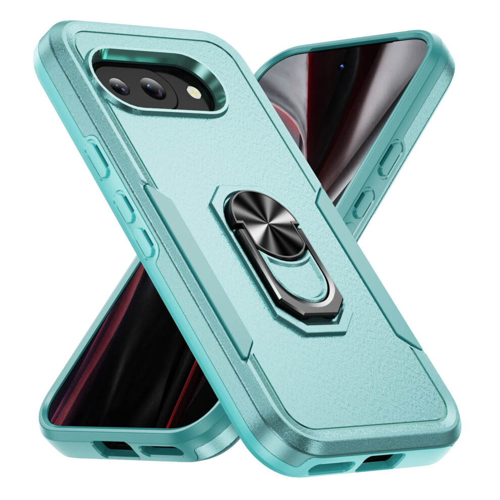 Rugged Shockproof Case For Google Pixel 9A With Ring Holder, Military-Grade Drop Protection & Kickstand Â Green 9170372306602
