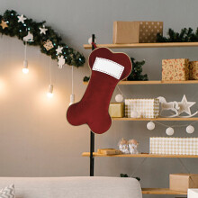 Weihnachtsgeschenktüte, einfach aufzuhängen, sorgt für festliche Stimmung, festliche Hundeknochen-Socken-Geschenktüte für Zuhause