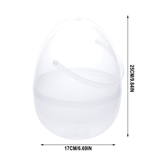 Clear Easter Eggs Jumbo Plastic Easter Eggs Large Fillable Transparent Easter Eggs Empty for Egg Hunt Supplies Easter Basket Goodies 2