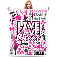 Ultrazachte cheerleadingdeken voor meisjes, tieners en kinderen – een knus cadeau voor een cheerleadingteam, coach of verjaardag – perfect voor