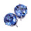 Ear Studs Cubic Zirconia Round White and Gold 5