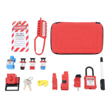 Electrical Lockout Tagout Kit with 1 Circuit Breaker Hasp