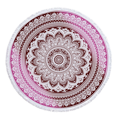 Microfiber Round Beach Towel Geometric Print 150cm