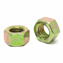 (200 Pieces) 3/8"-16 Grade 8 Finished Hex Nuts Zinc Yellow