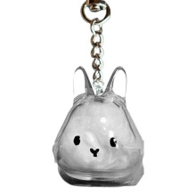 1 Pcs Fur-Ever Loved Cat Hair Memorial Pendant, Rabbit Shape Personalized Pet Hair Storage Bottle Keychain Memorial Gifts for Pet Cat Lovers
