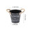 Ρετρό σιδερένιες γλάστρες με κουβά – Vintage βάζα από γαλατιέρα με σχέδια αλφαβήτου, 3