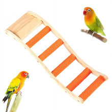 Wooden Bird Ladder and Perch with Anti-Slip Surface