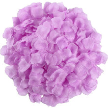 1000 pétales de roses en soie lavande – Bouquet de fleurs artificielles pour mariage, enterrement de vie de jeune fille, décoration de vase,