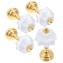 Miniature kerosene lamp desk light white iron 4 pcs